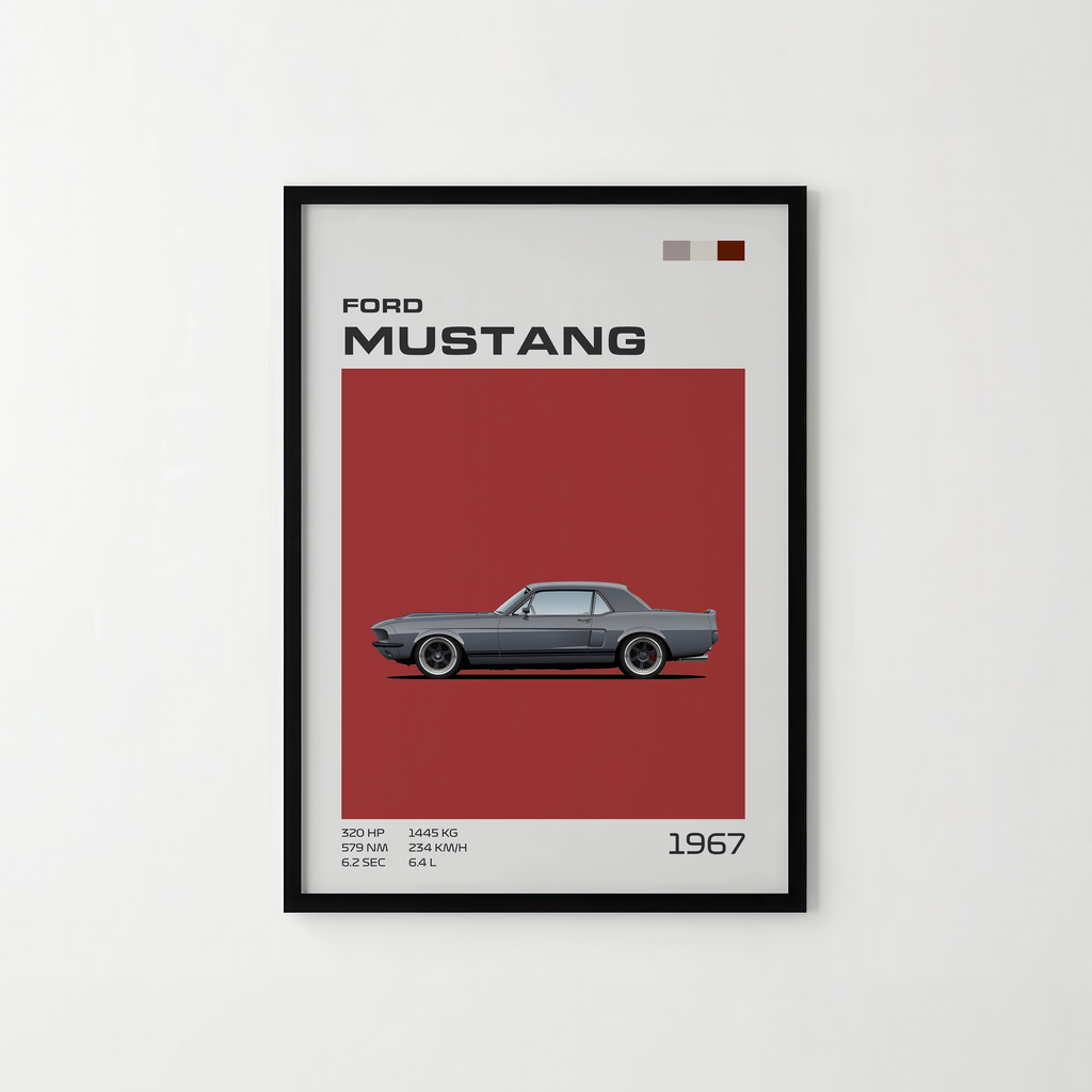 Poster Ford Mustang 1967 "Classic Edition"