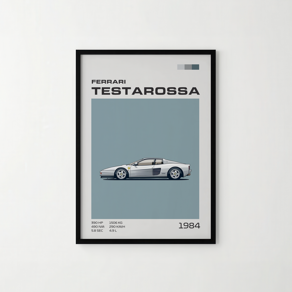 Poster Ferrari Testarossa "Classic Edition"