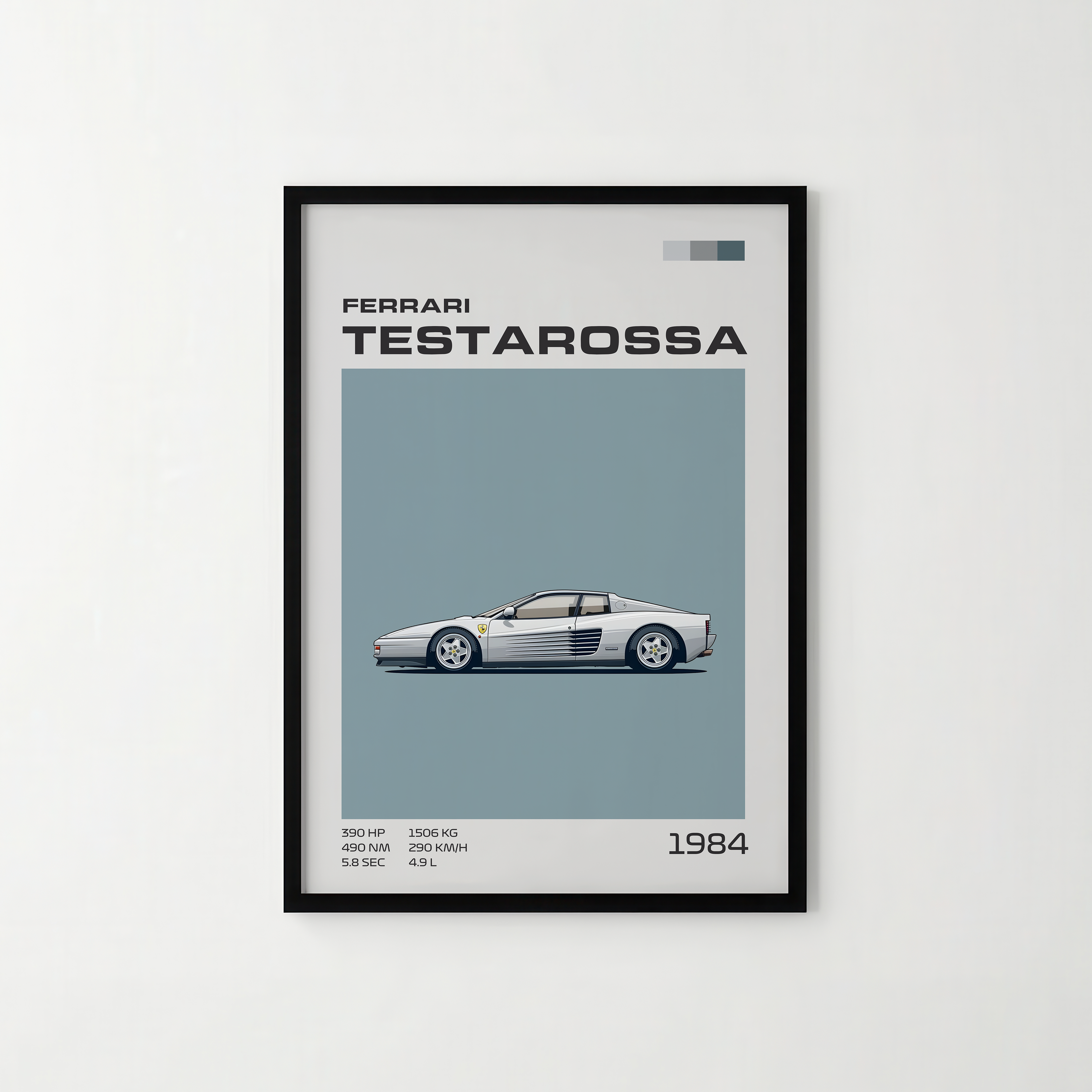 Poster Ferrari Testarossa "Classic Edition"