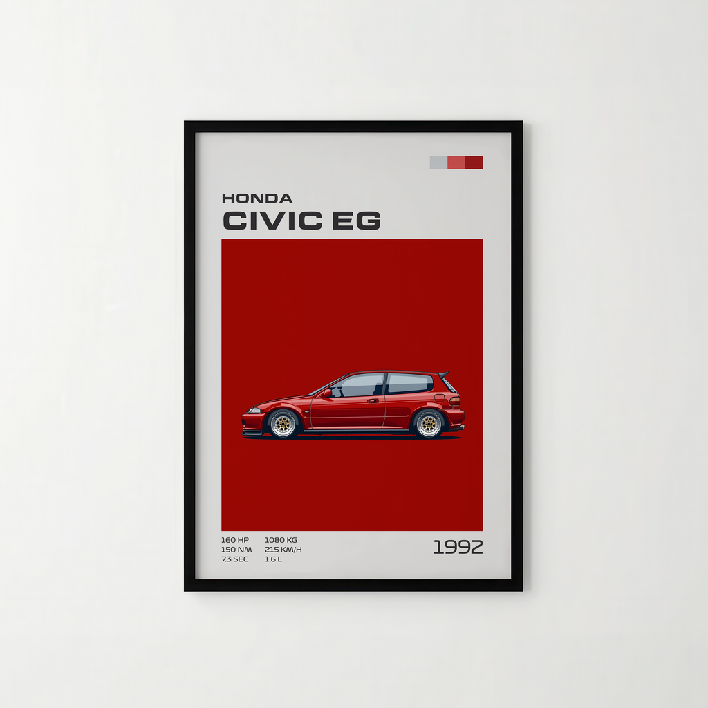 Poster Honda Civic EG VTi "Classic Edition"