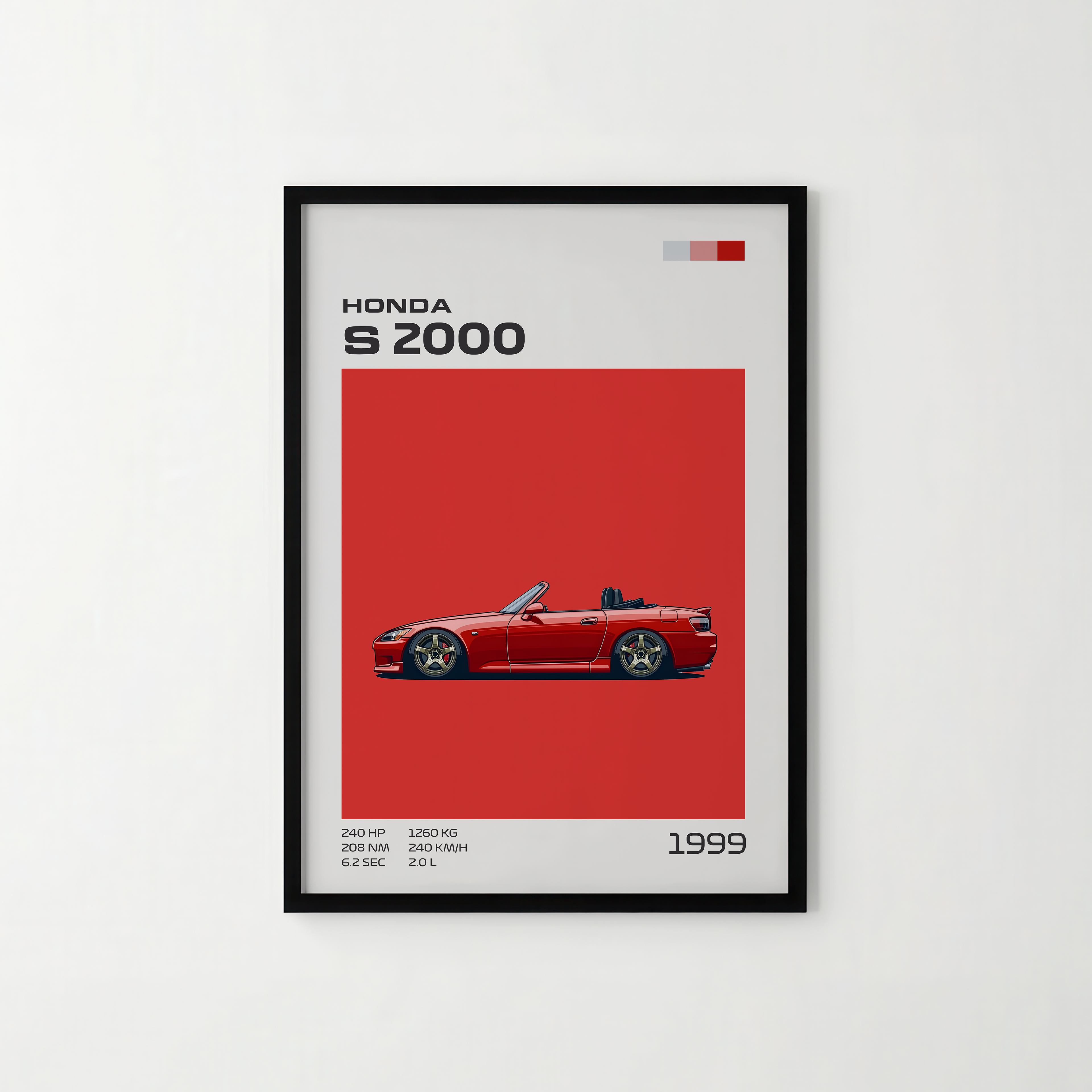 Poster Honda S2000 (1999-2009) "Classic Edition"
