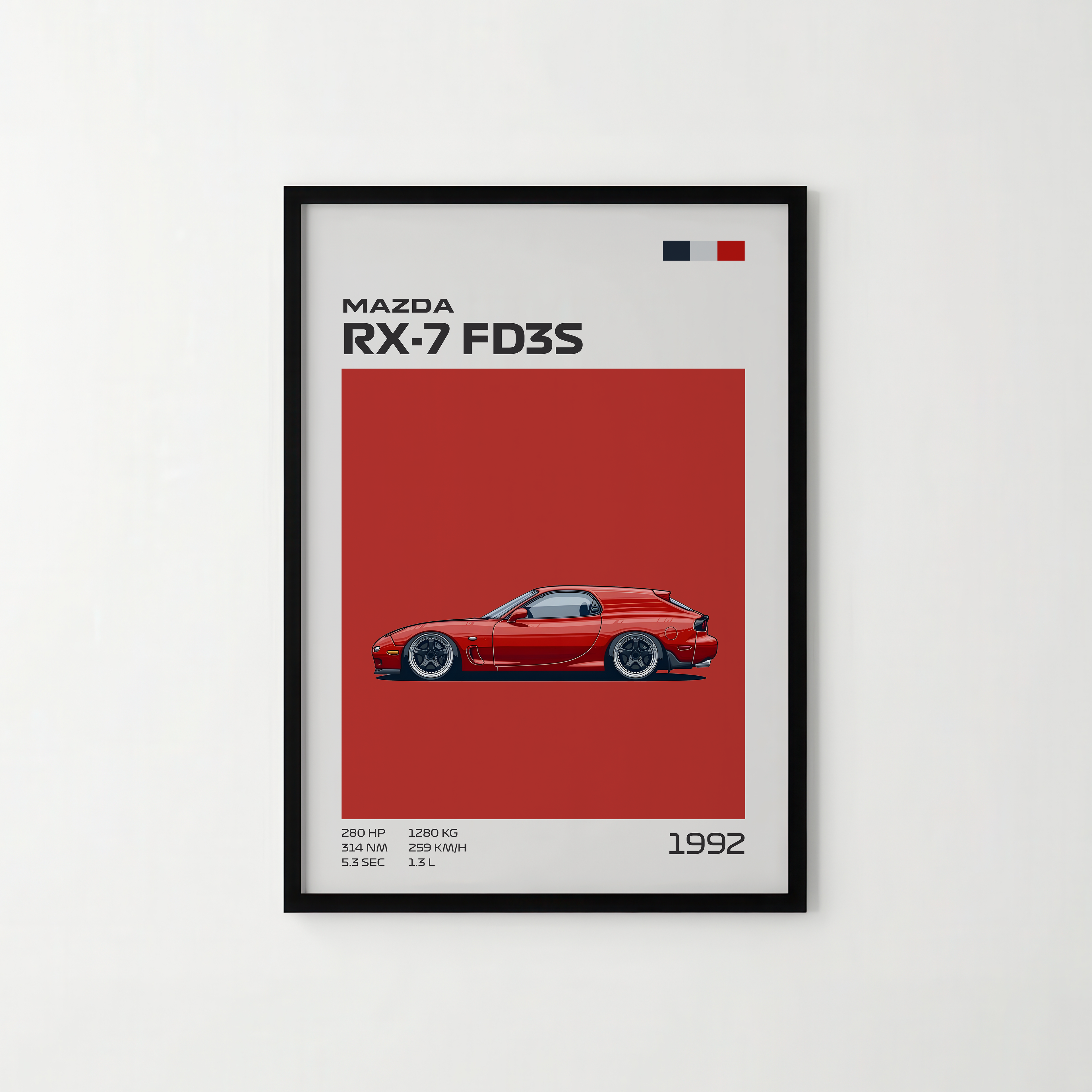 Poster Mazda RX-7 FD3S (1992-2002) "Classic Edition"