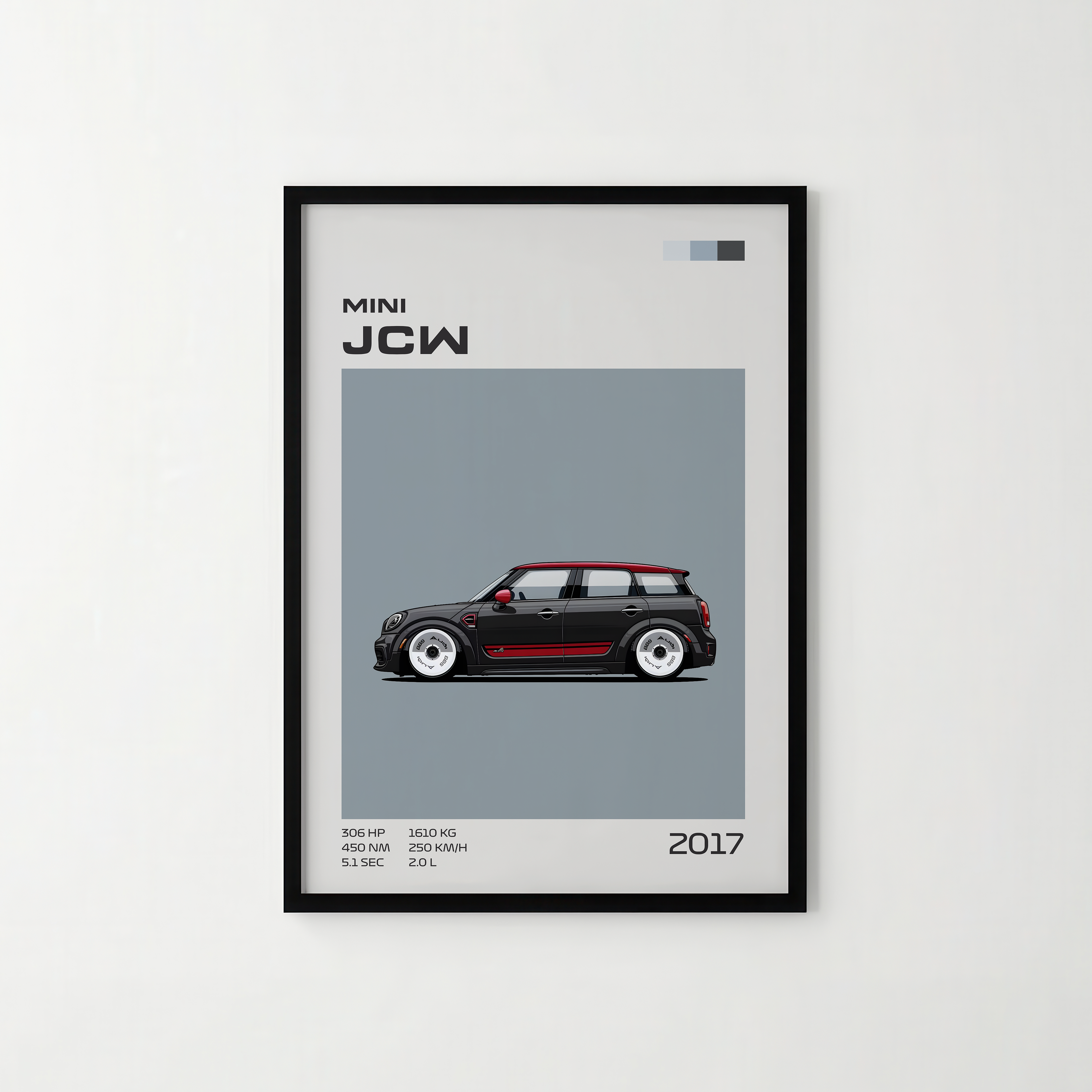 Poster Mini JCW Countryman (F60) (2017-2024) "Classic Edition"