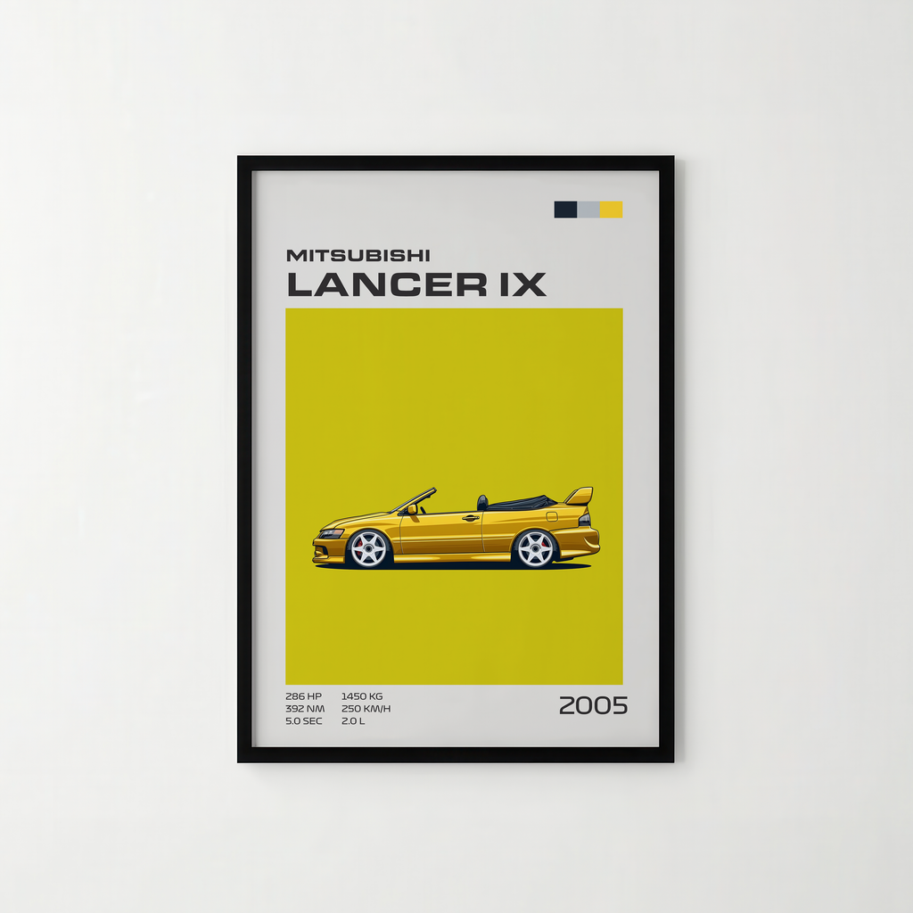 Poster Mitsubishi Lancer Evolution IX (2005-2007) "Classic Edition"