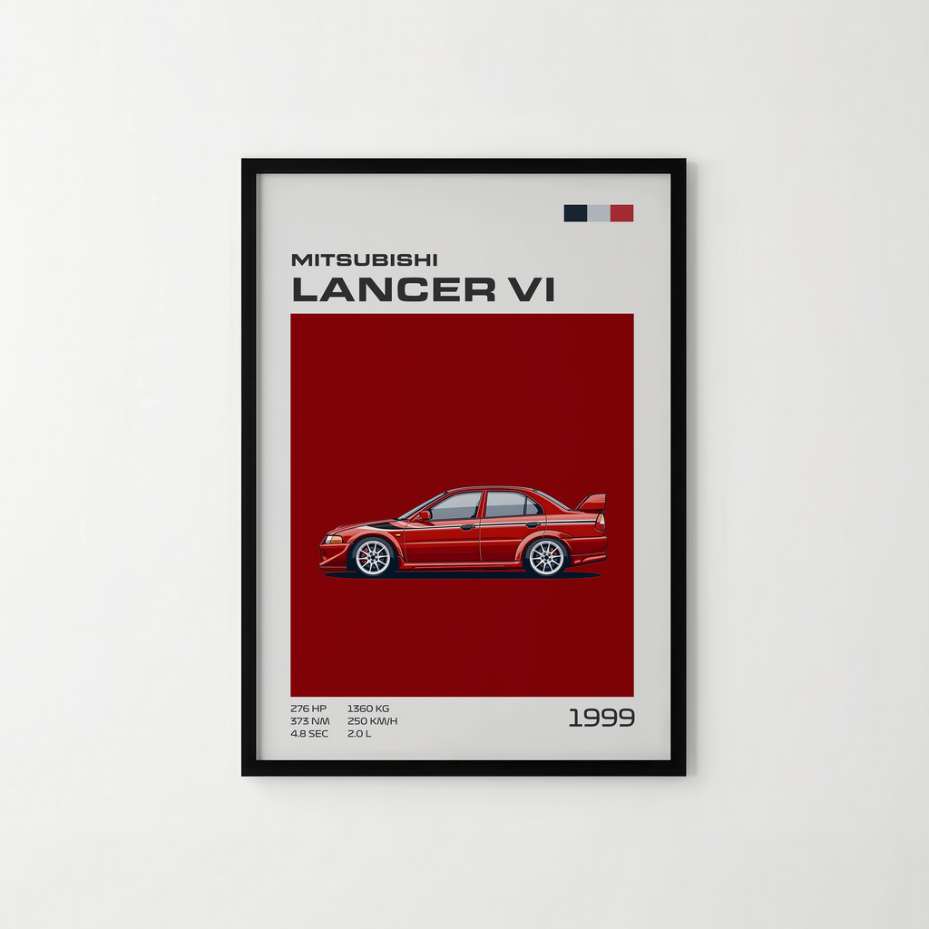 Poster Mitsubishi Lancer Evolution VI (1999-2001) "Classic Edition"