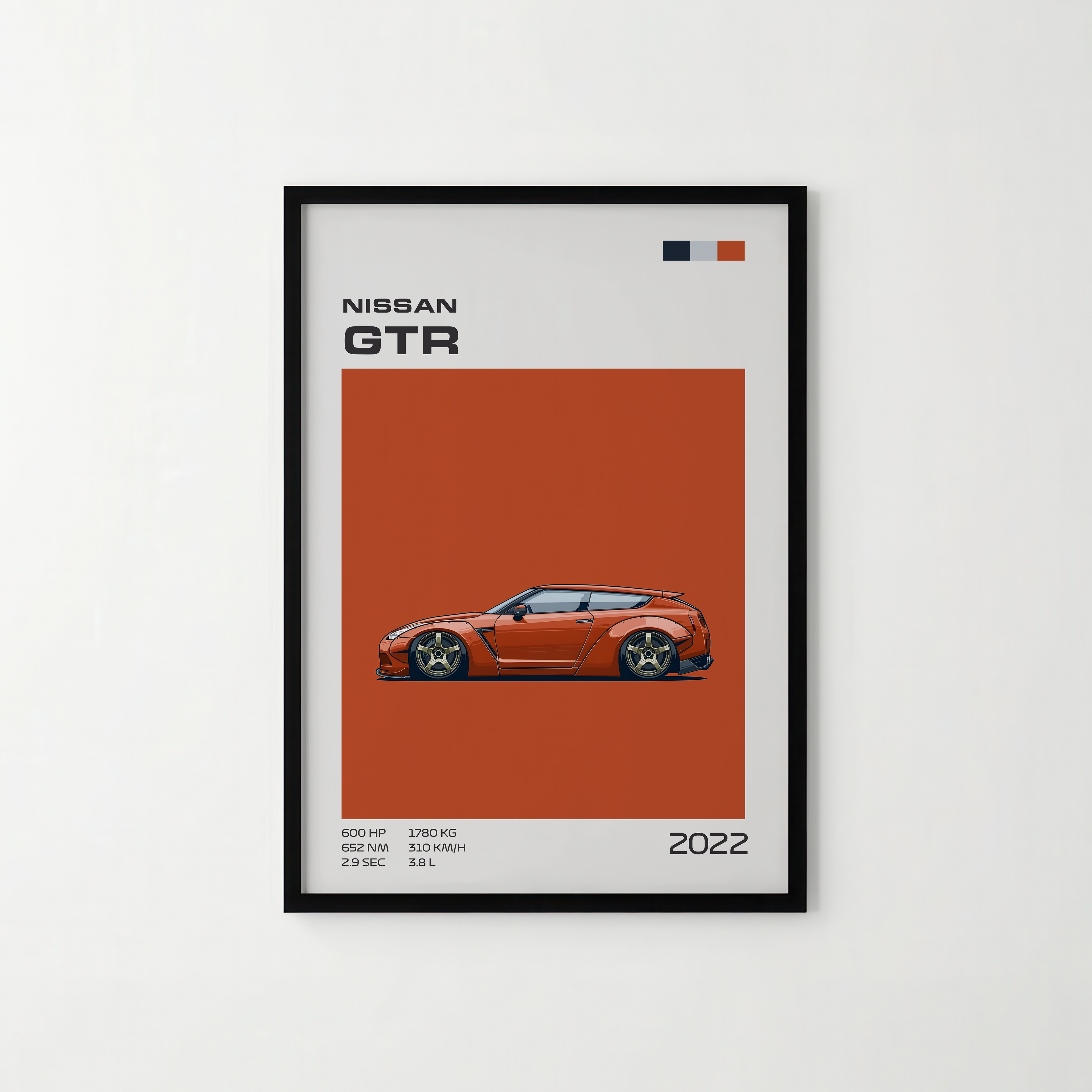 Poster Nissan GT-R R35 (2007-2022) "Classic Edition"