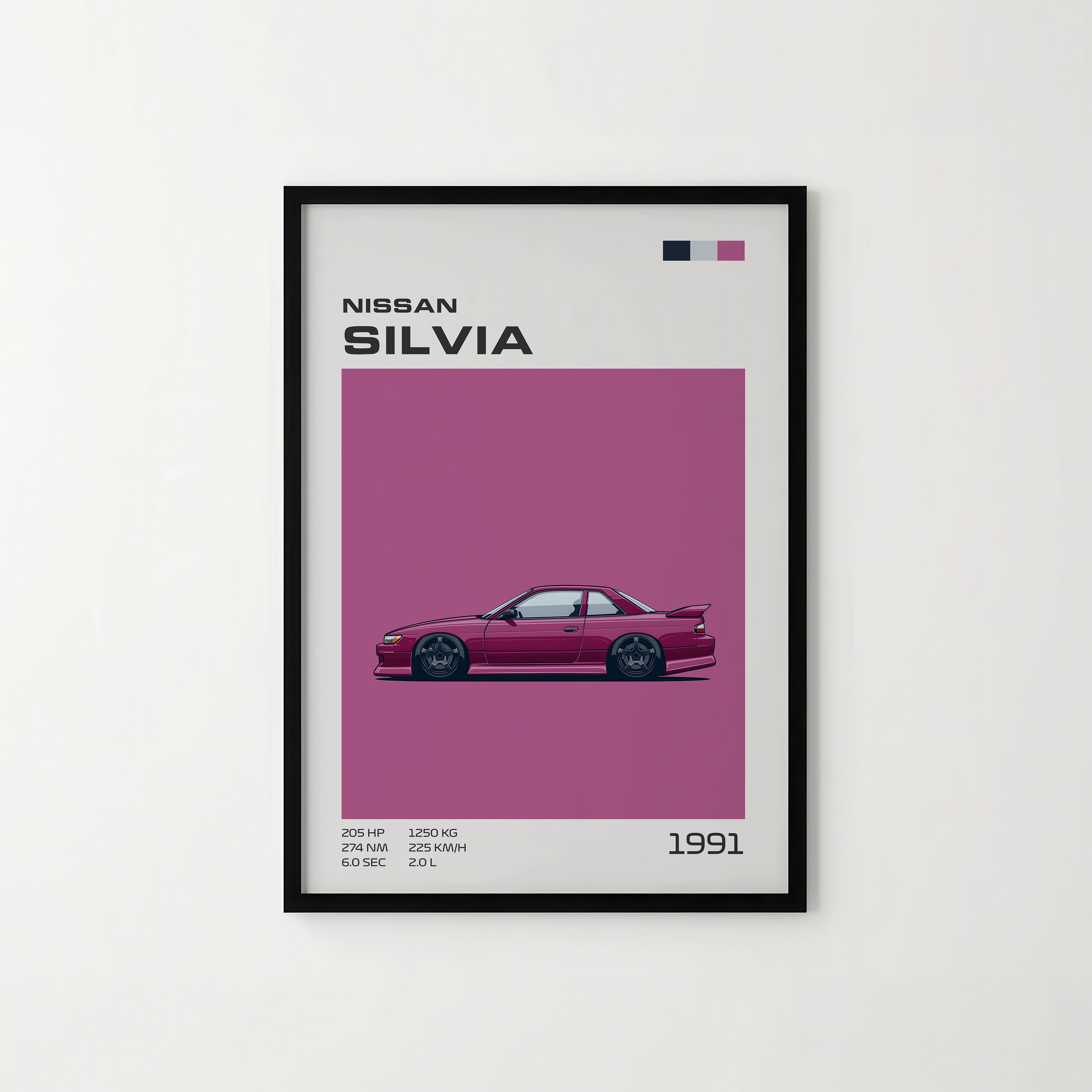Poster Nissan Silvia PS13 (1991-1993) "Classic Edition"