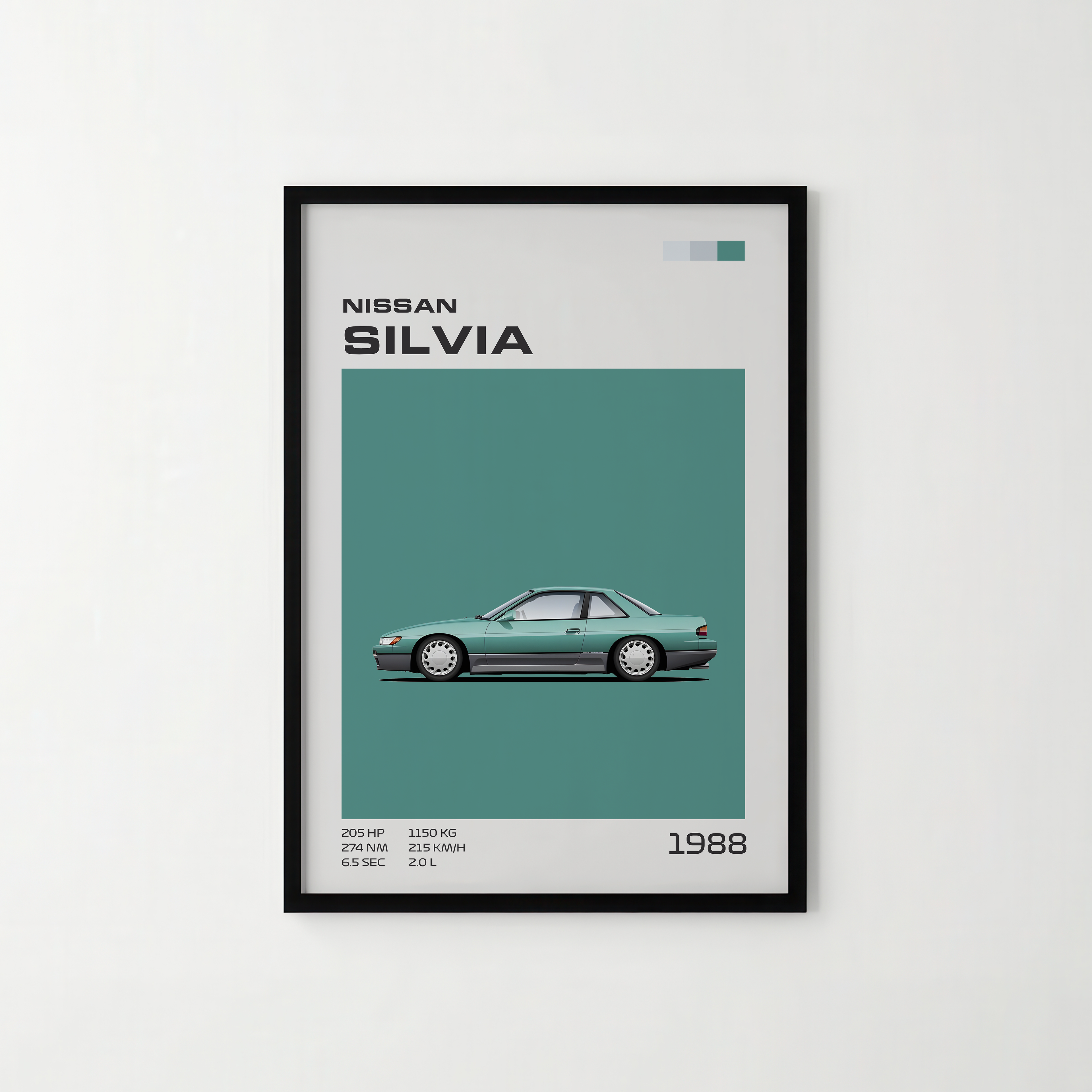 Poster Nissan Silvia S13 (1988-1994) "Classic Edition"
