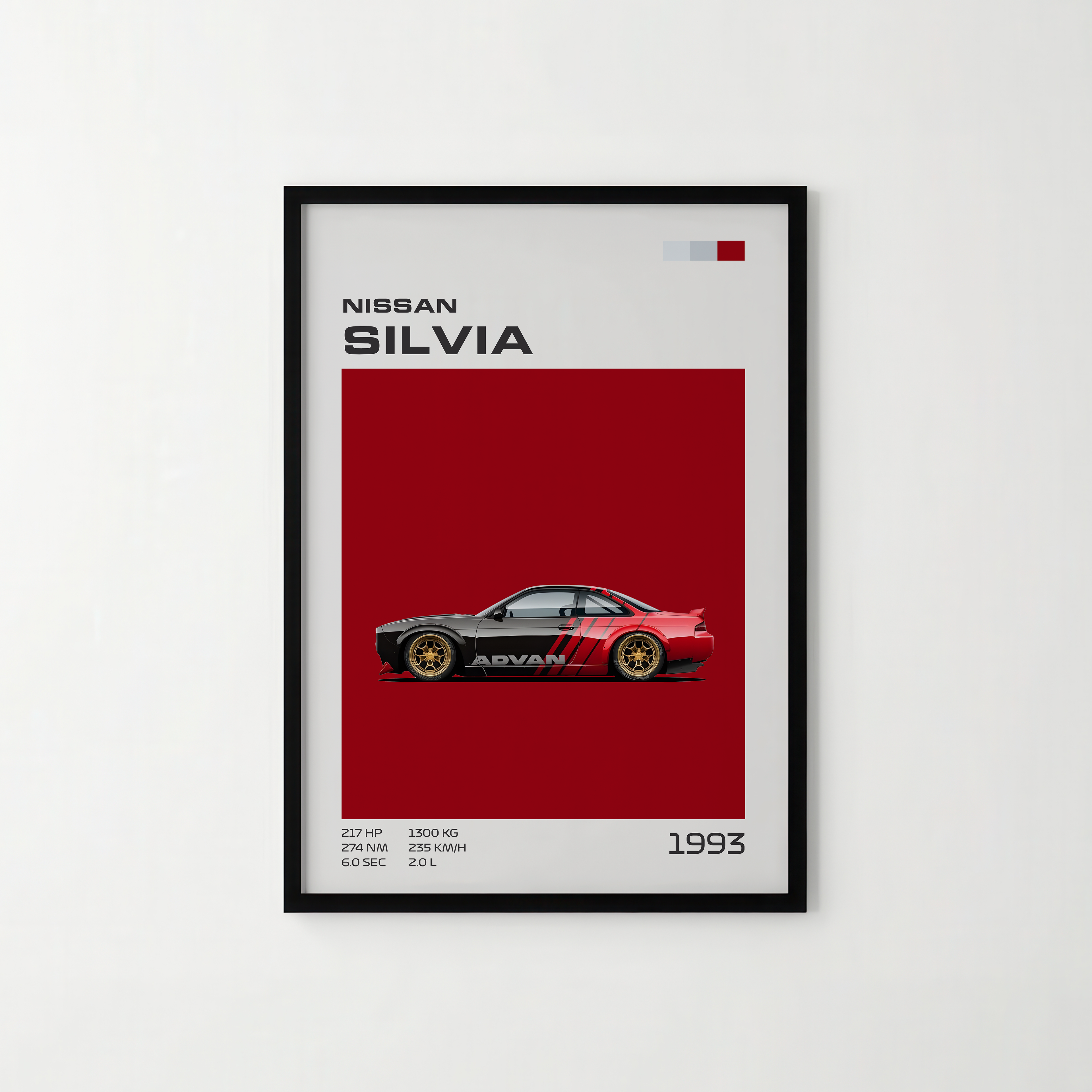 Poster Nissan Silvia S14 (1993-1998) "Classic Edition"