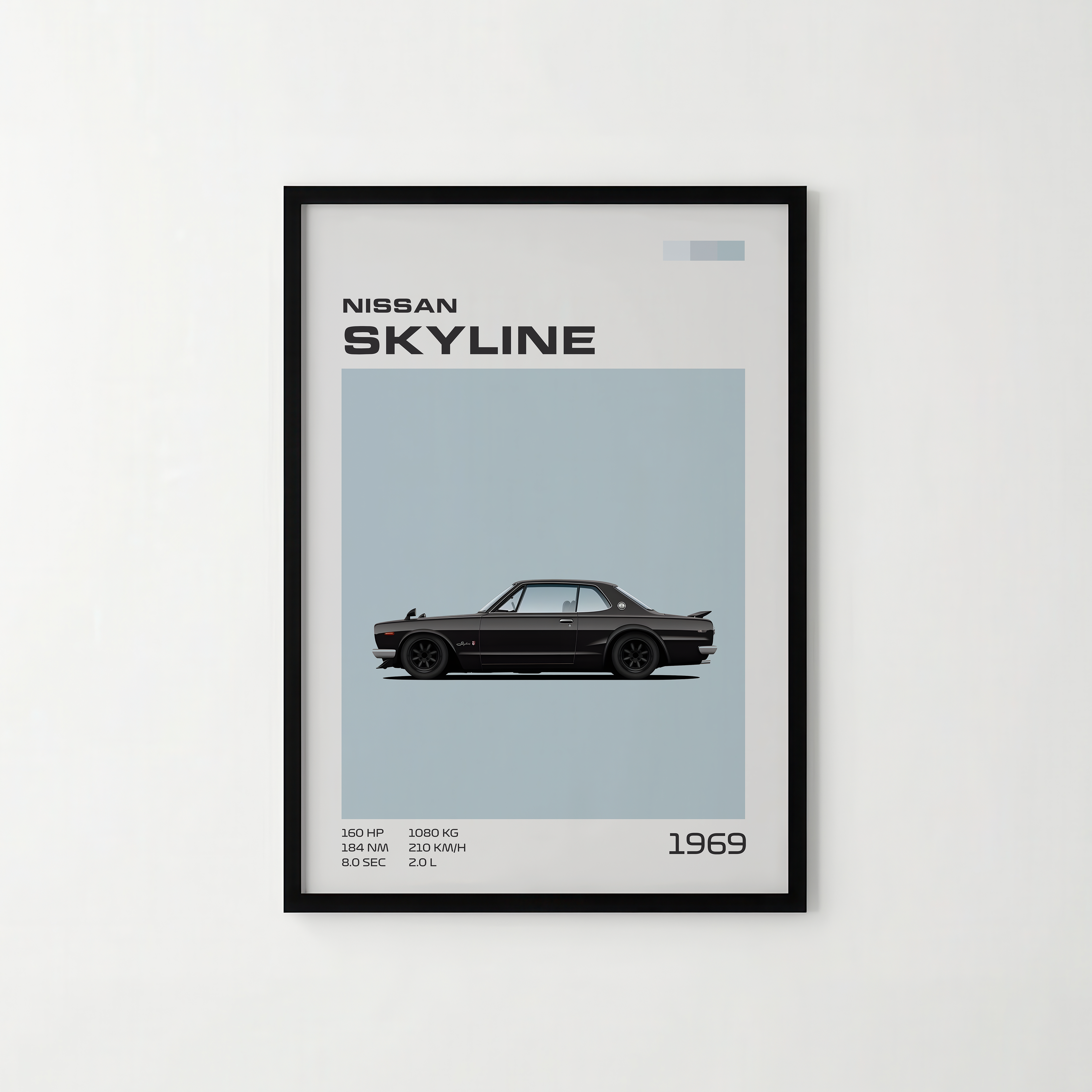 Poster Nissan Skyline 2000 GT-R (KPGC10) (1969-1972) "Classic Edition"