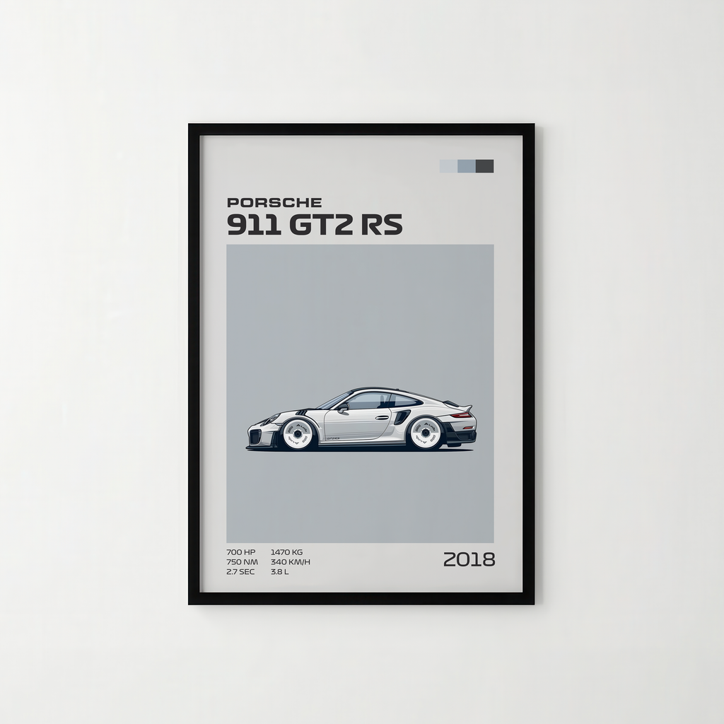 Poster Porsche 911 GT2 RS "Classic Edition"