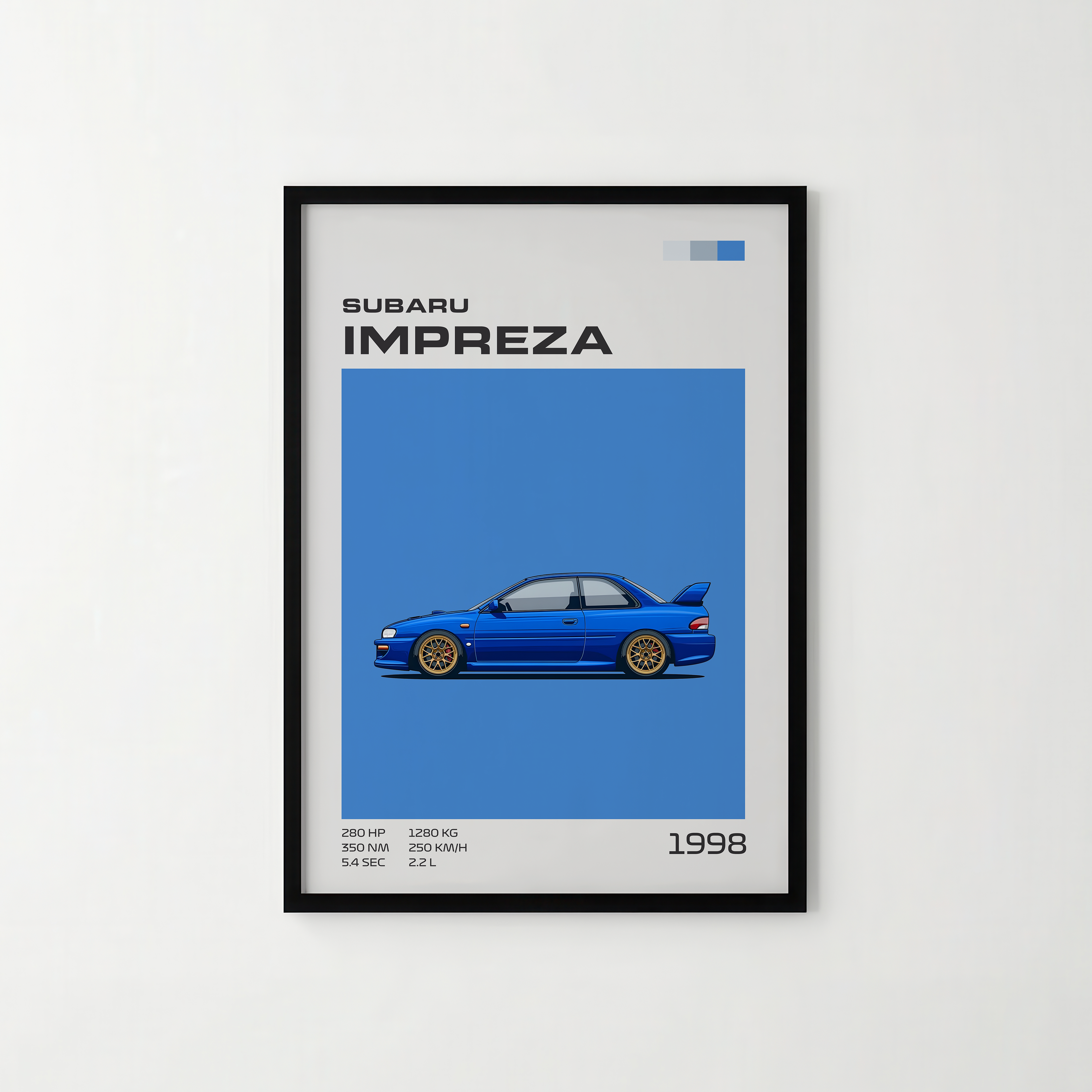 Poster Subaru Impreza 22B STI (1998) "Classic Edition"