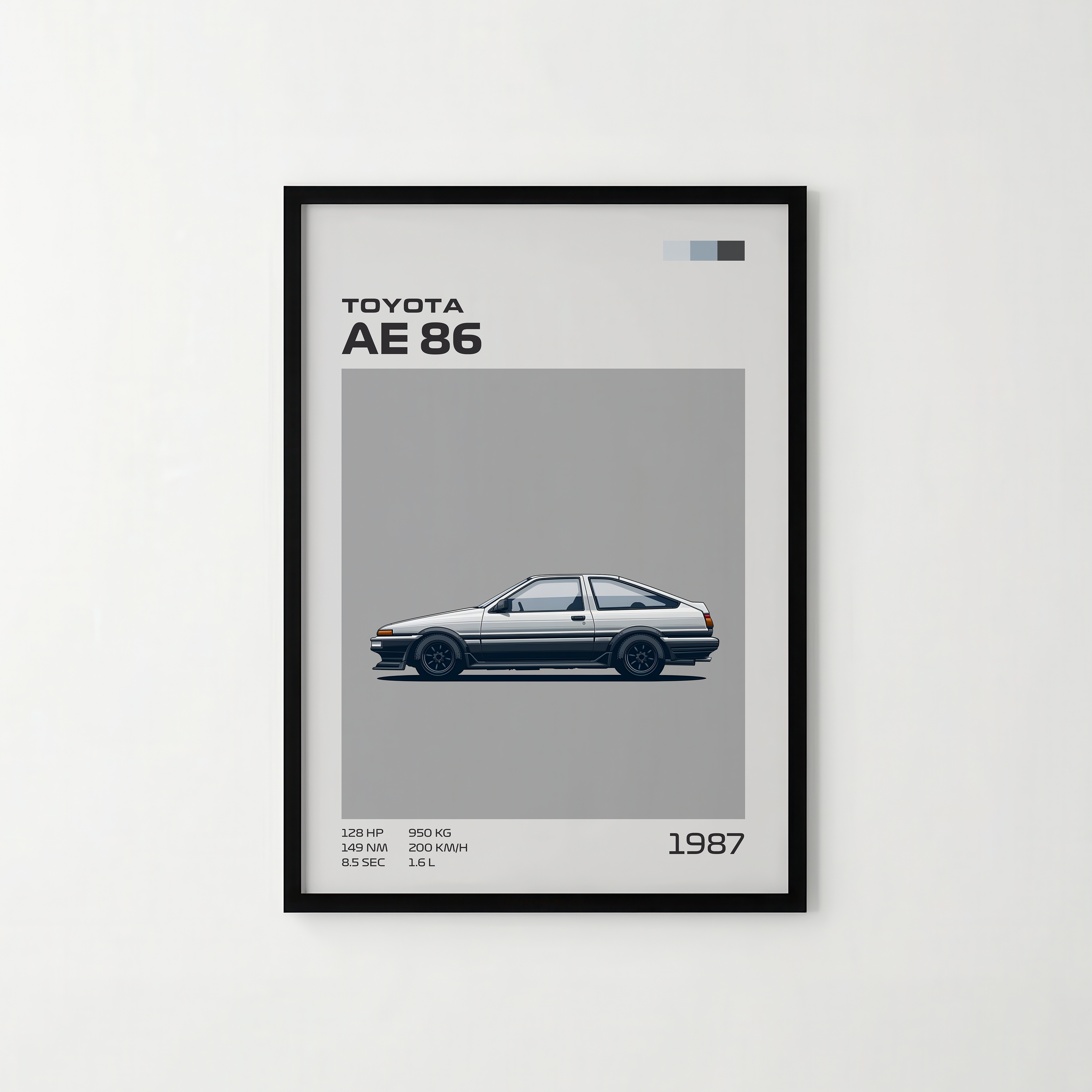 Poster Toyota Corolla AE86 (1983-1987) "Classic Edition"