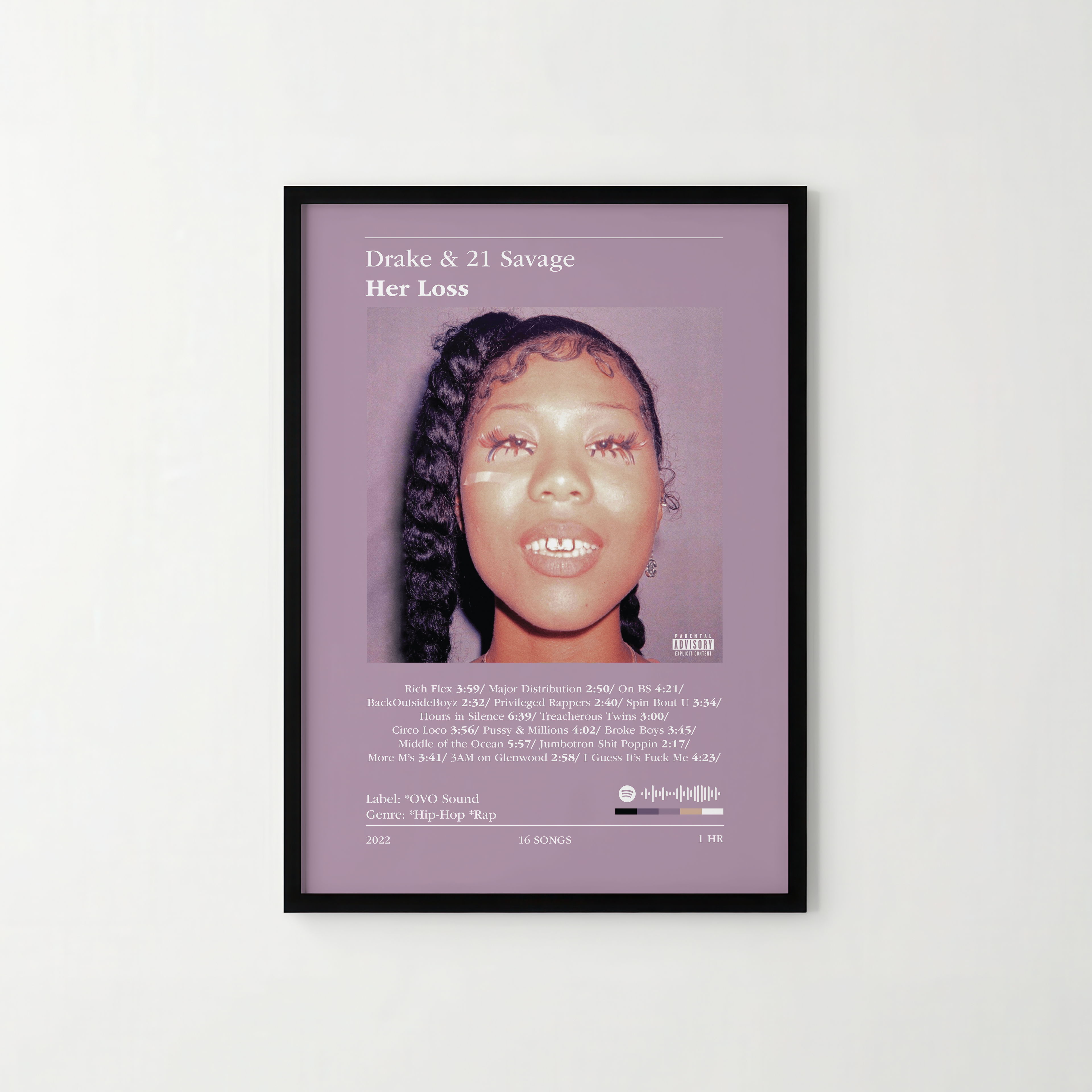 Poster Drake & 21 Savage - Her Loss