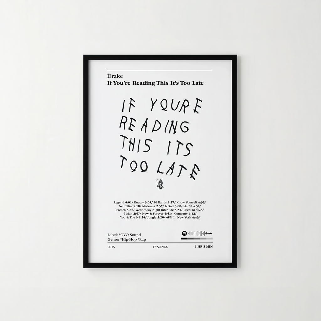 Poster Drake - If You're Reading This It's Too Late