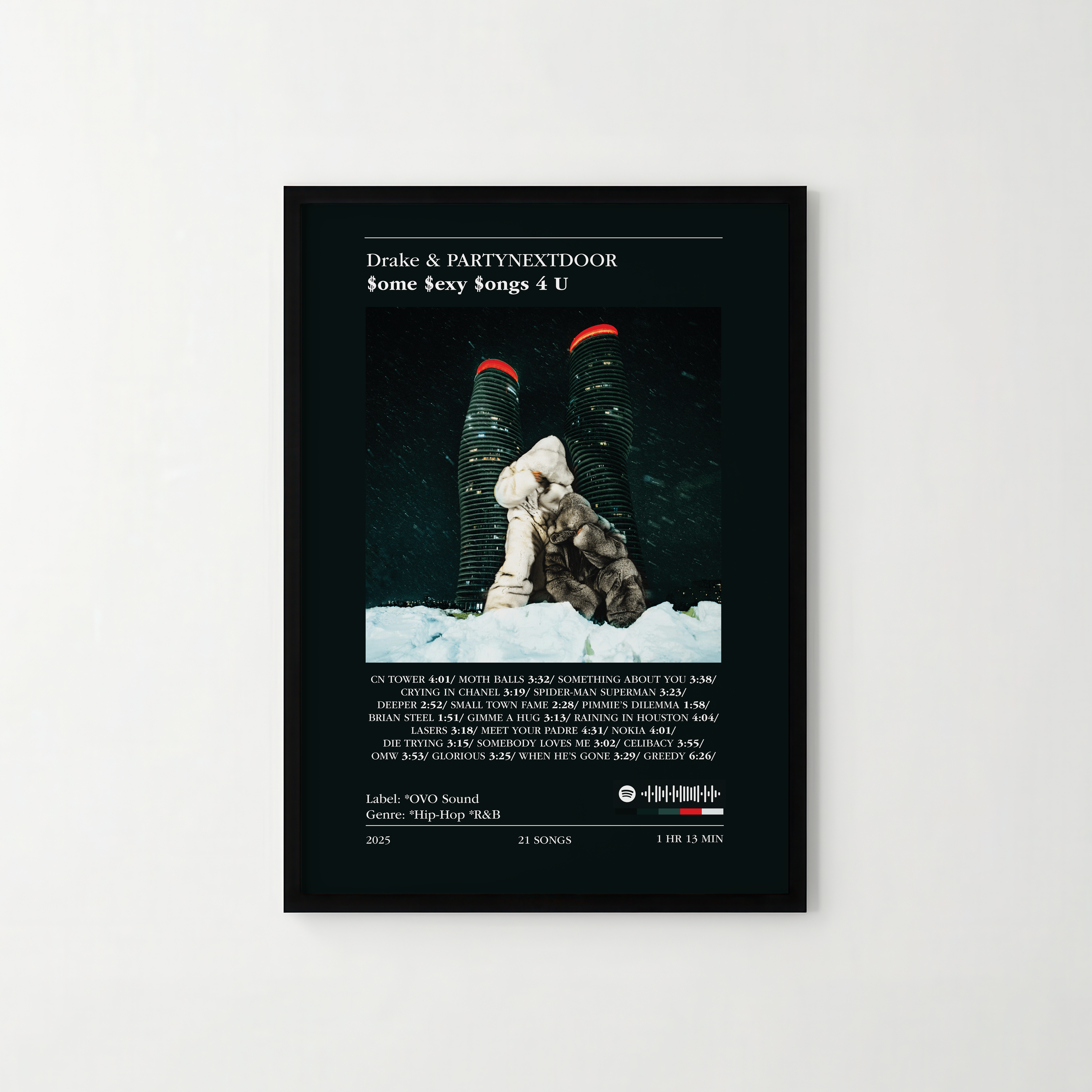 Poster Drake & PARTYNEXTDOOR - $ome $exy $ongs 4 U