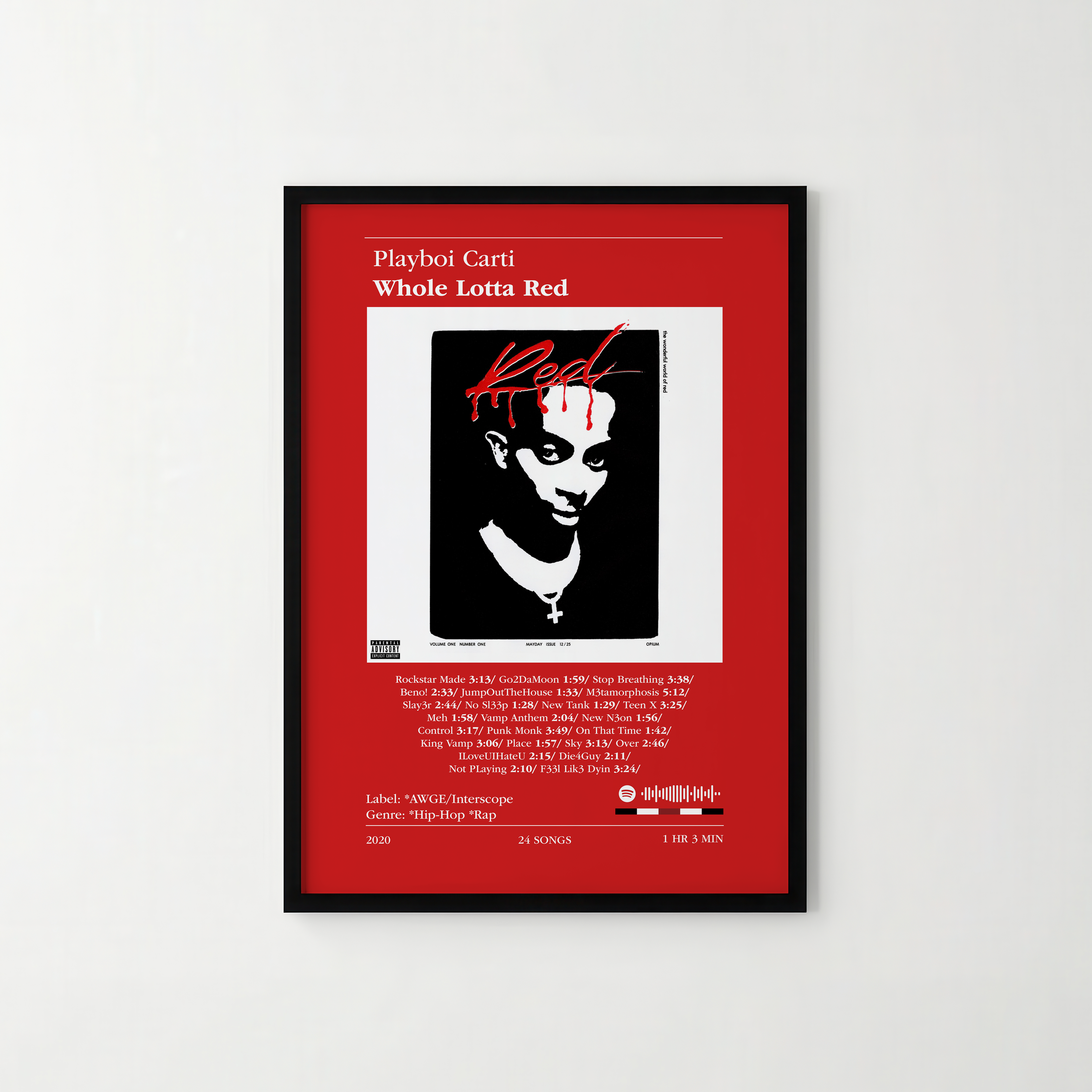 Poster Playboi Carti - Whole Lotta Red