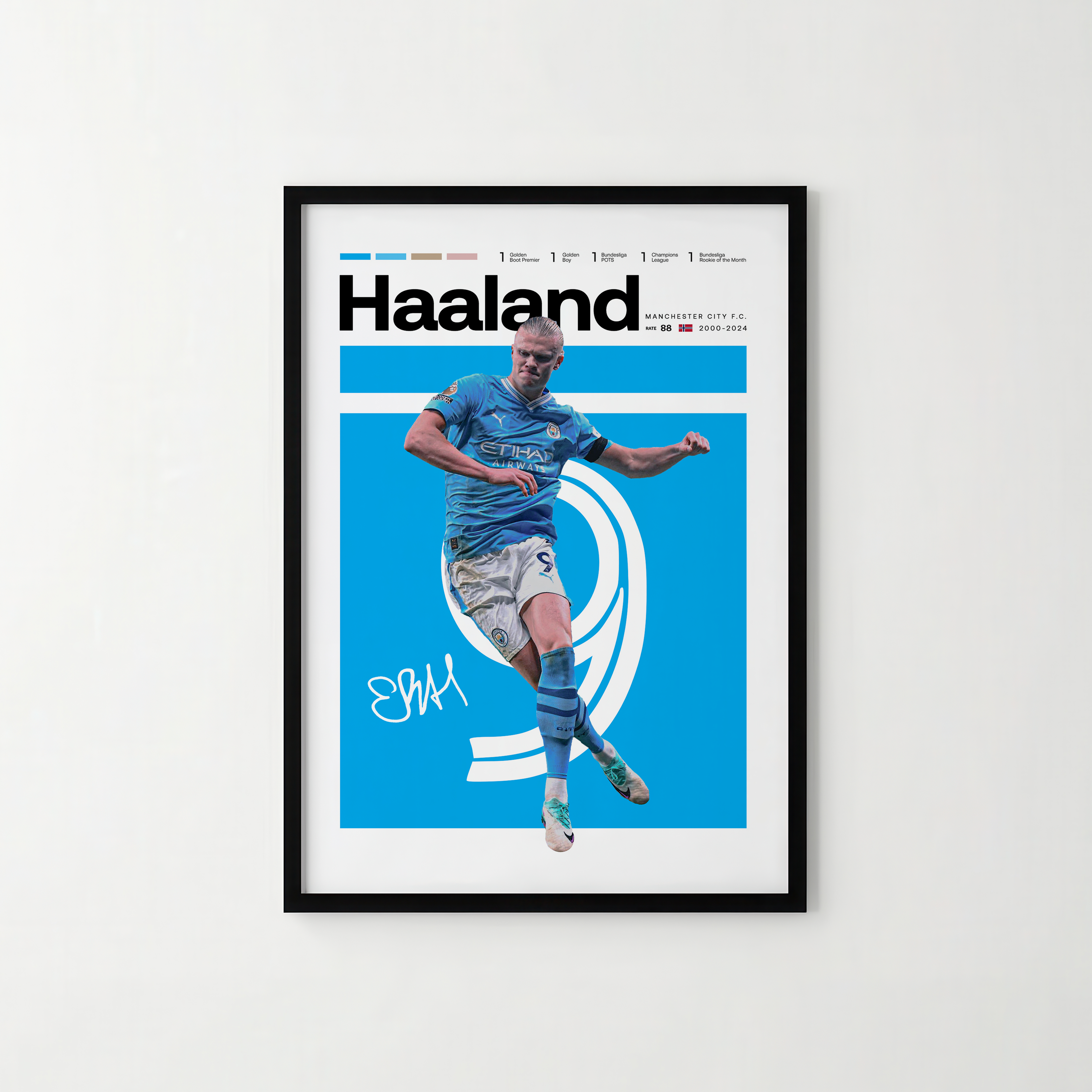 Poster Erling Haaland "Stats Edition"