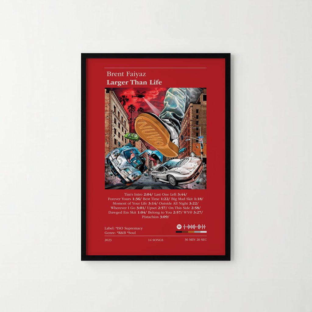 Poster Brent Faiyaz - Larger Than Life