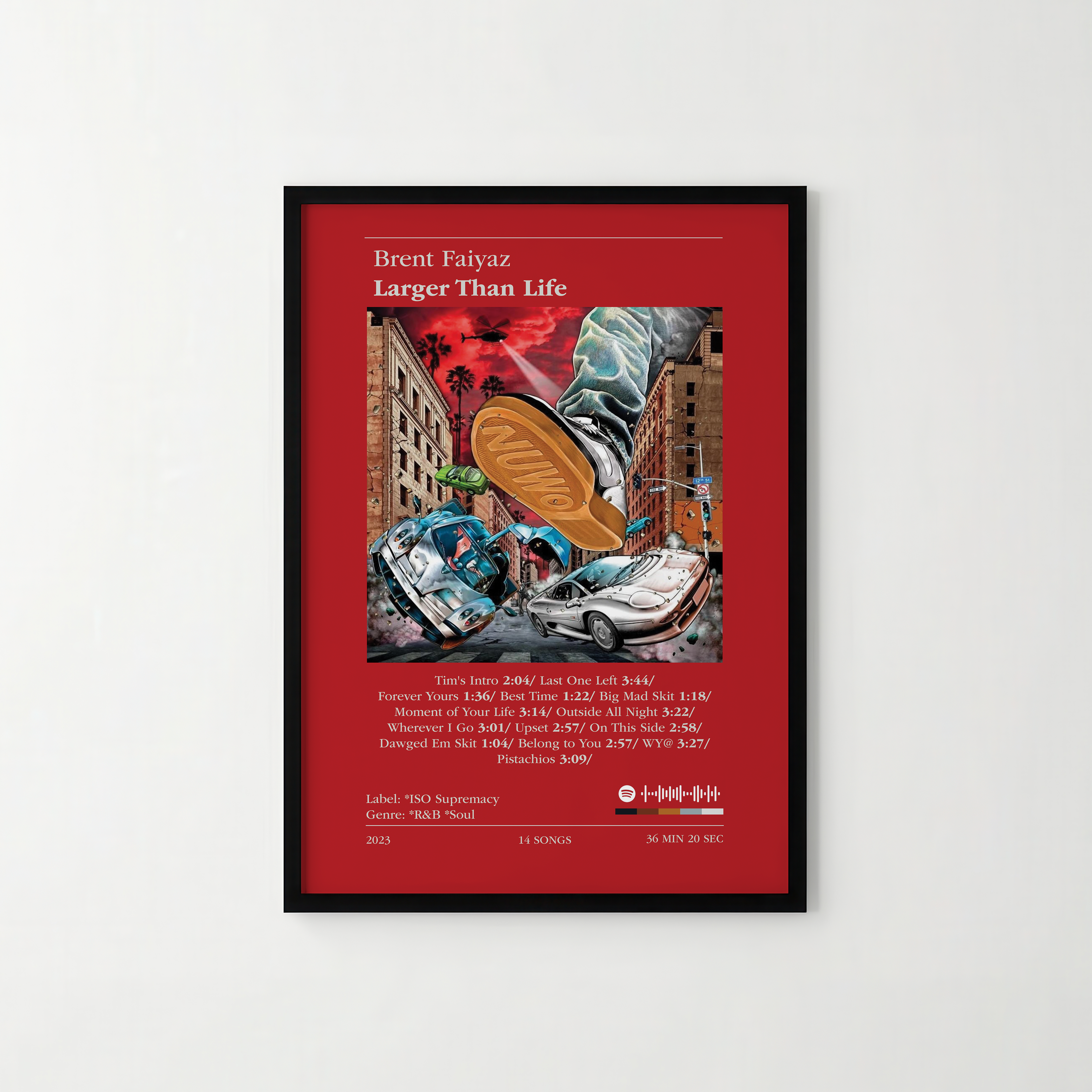 Poster Brent Faiyaz - Larger Than Life