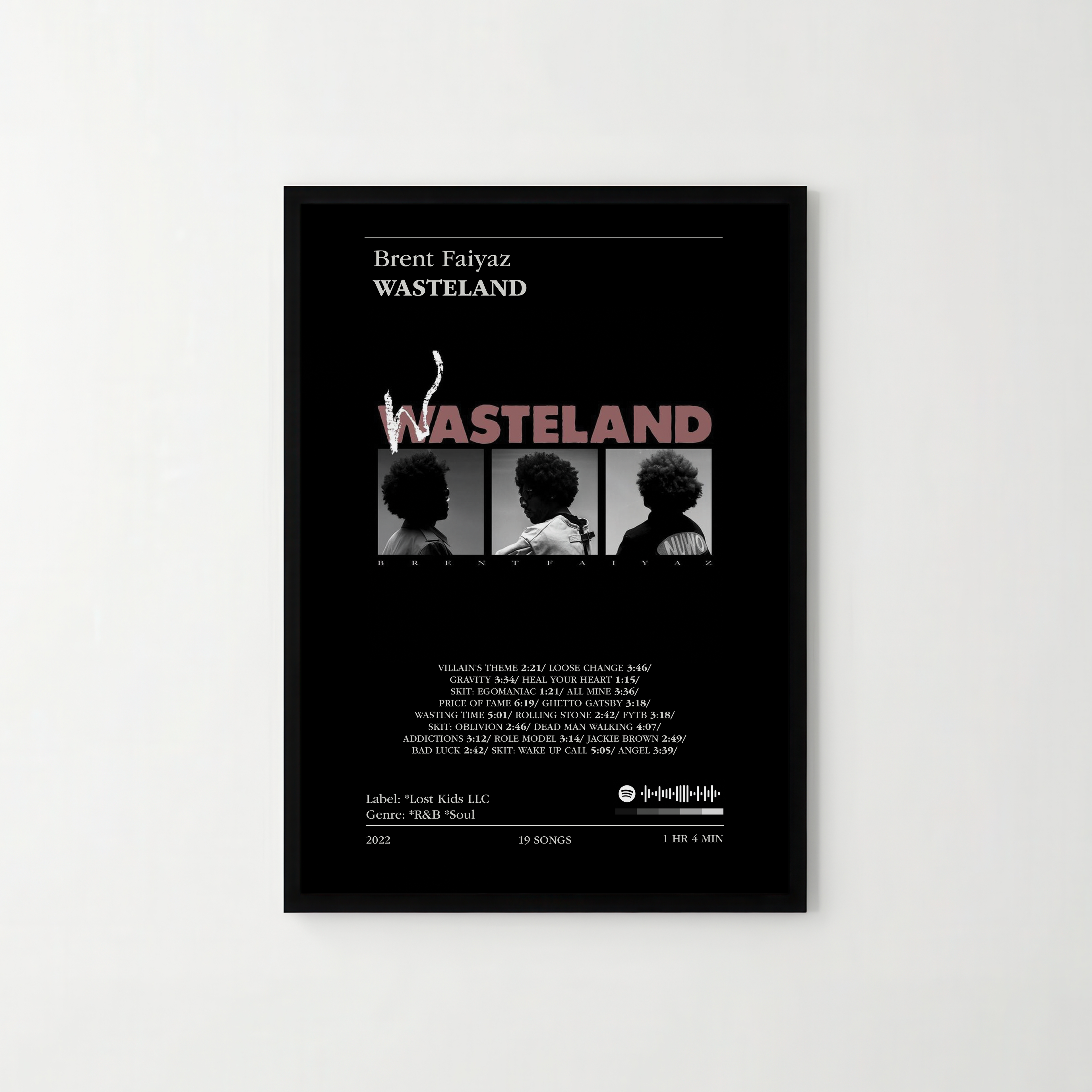 Poster Brent Faiyaz - WASTELAND