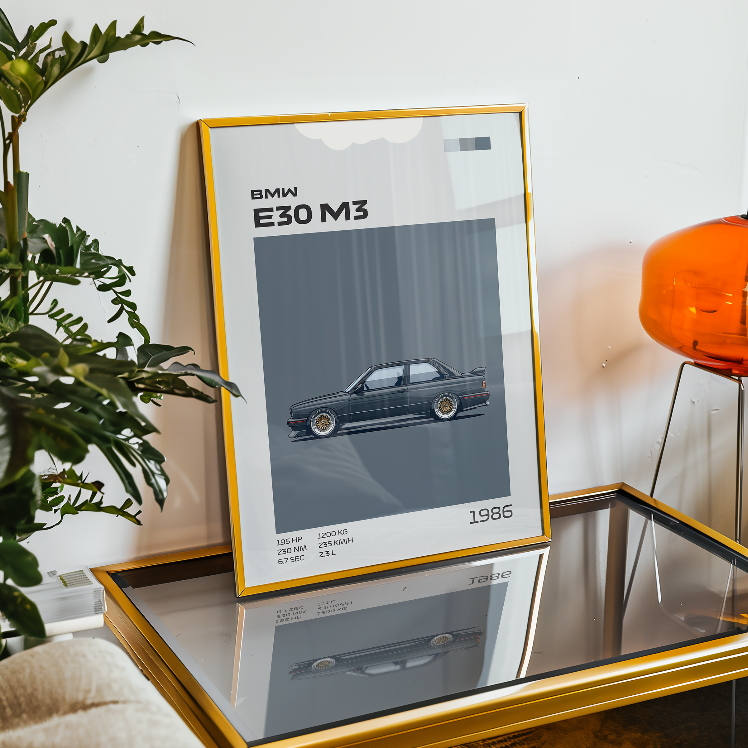 Poster BMW E30 M3 Gray "Classic Edition"