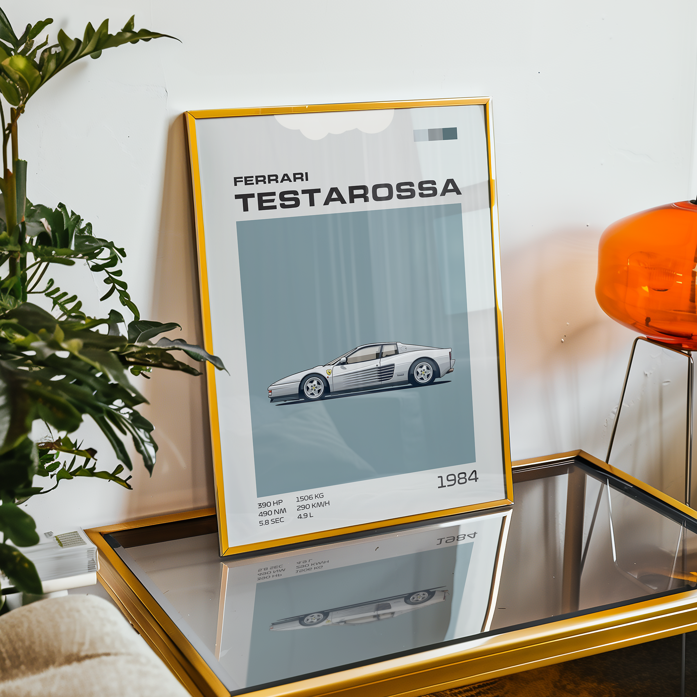 Poster Ferrari Testarossa "Classic Edition"