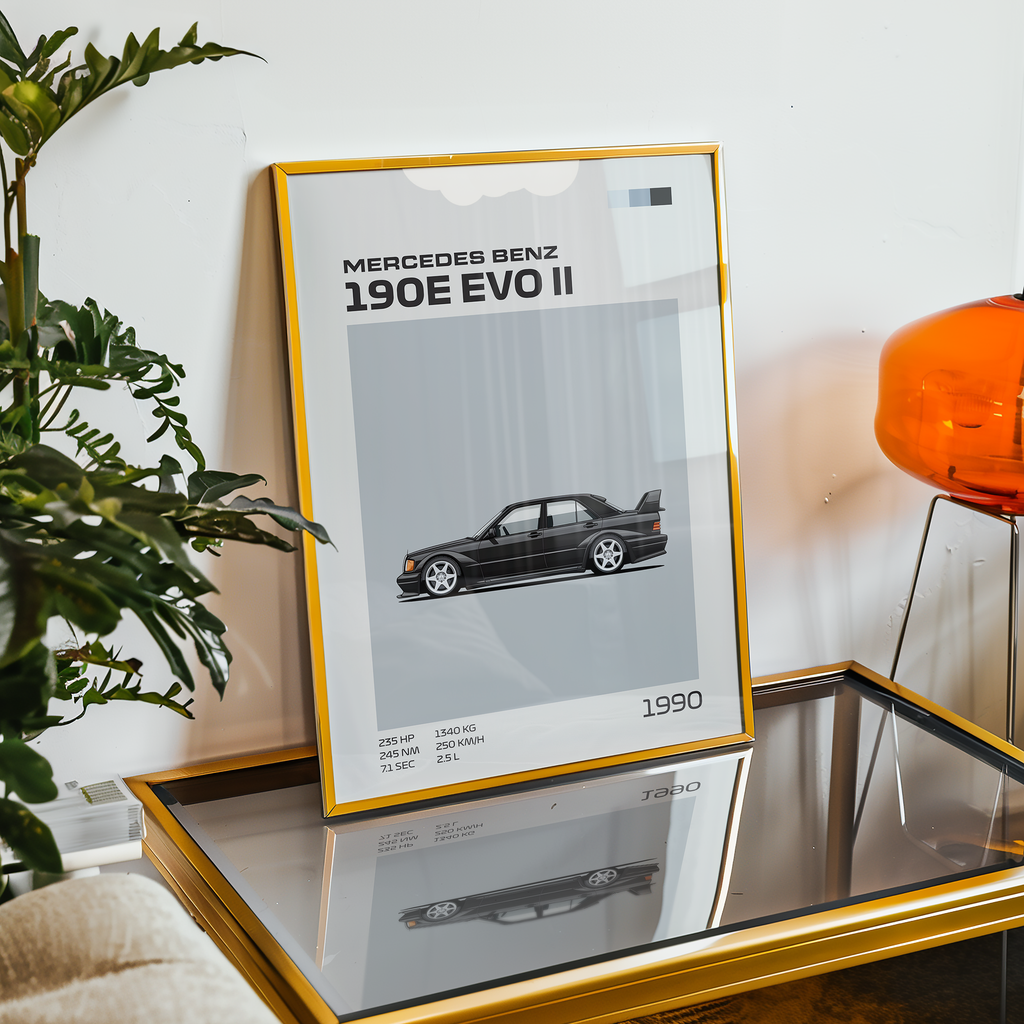 Poster Mercedes-Benz 190E Evo II (1990) "Classic Edition"
