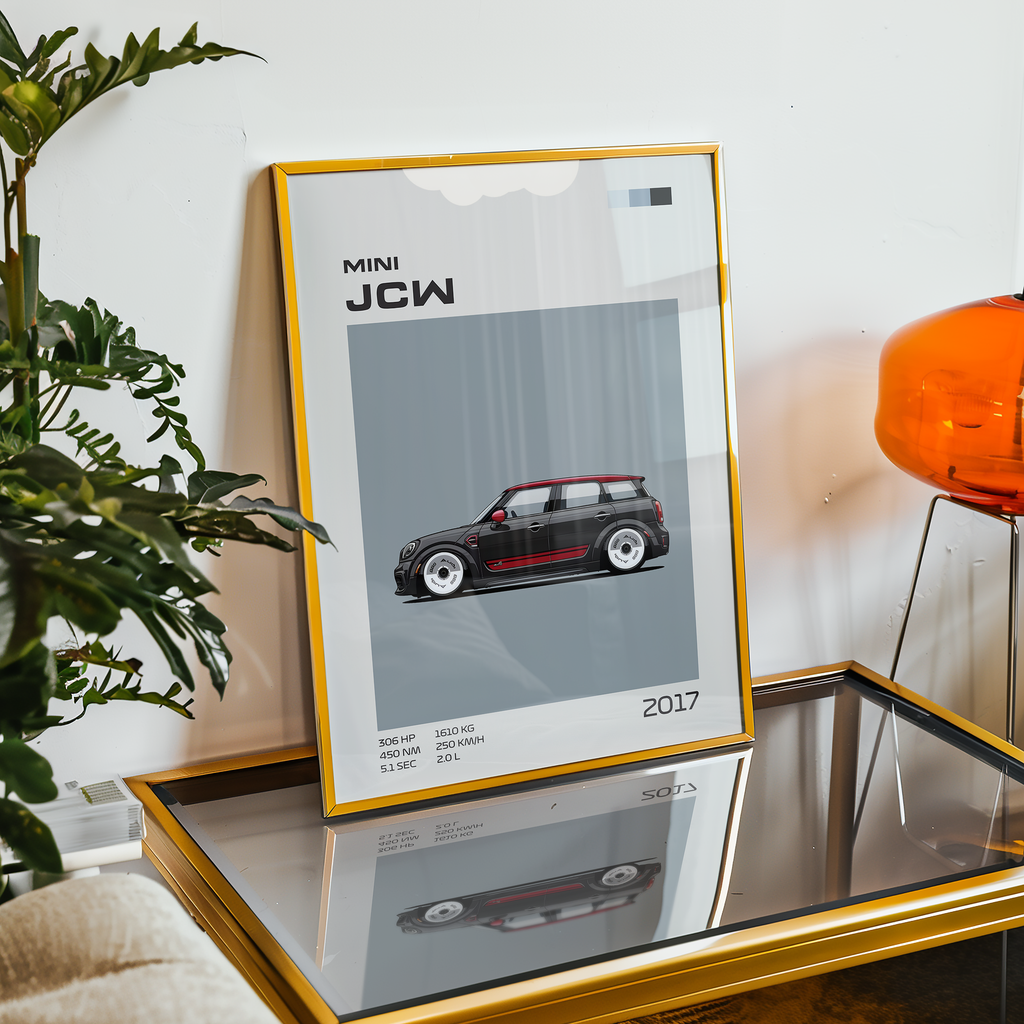 Poster Mini JCW Countryman (F60) (2017-2024) "Classic Edition"