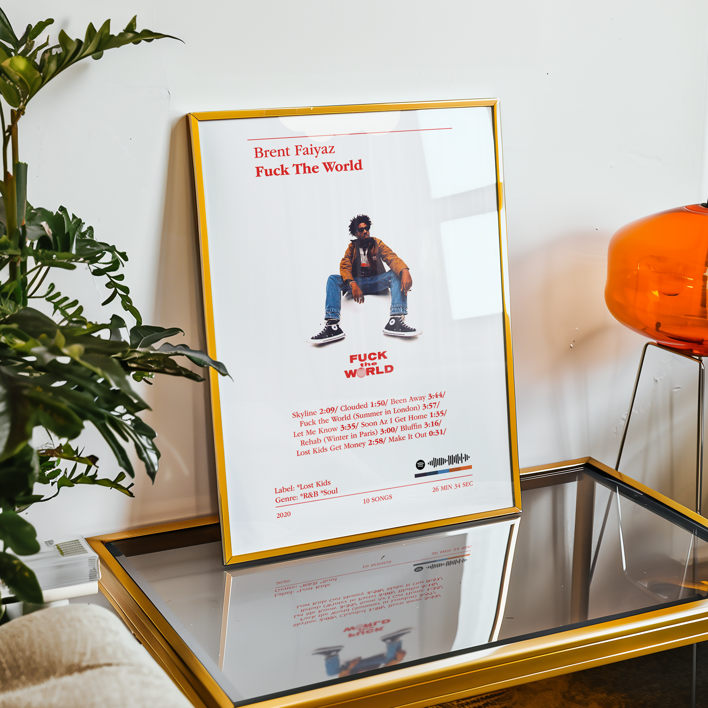 Poster Brent Faiyaz - Fuck The World