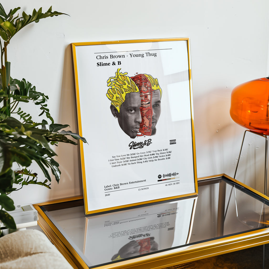 Poster Young Thug & Chris Brown - Slime & B