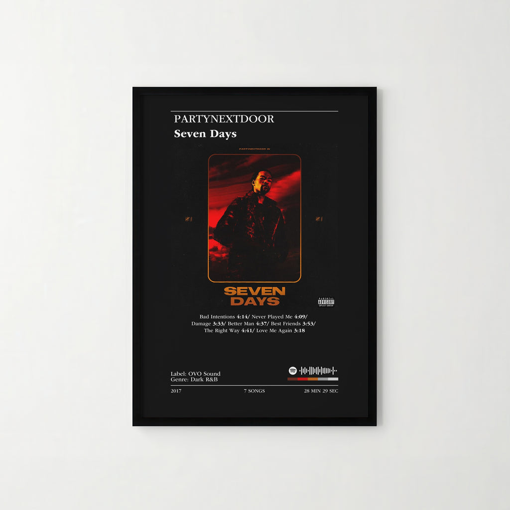 Poster PARTYNEXTDOOR - Seven Days