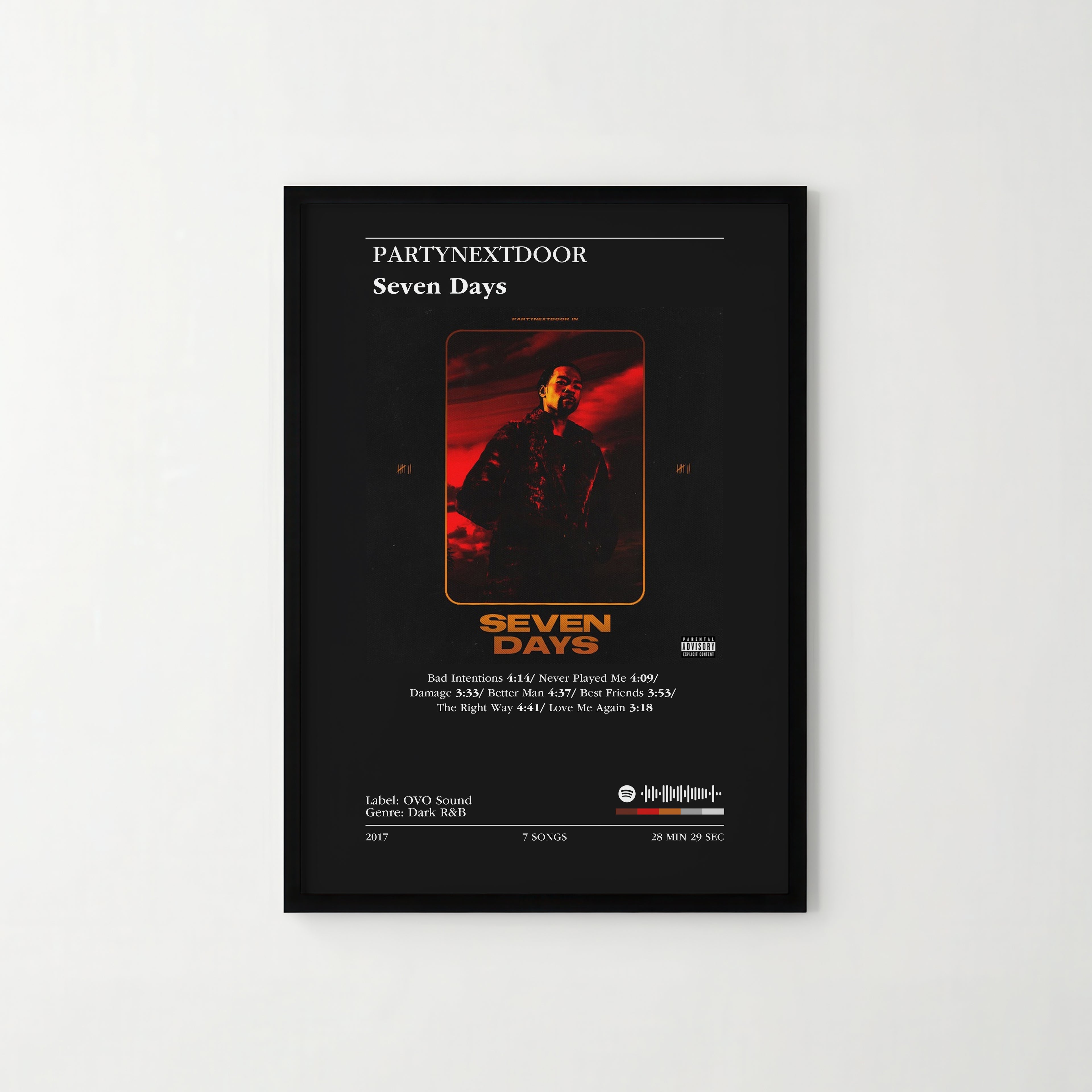 Poster PARTYNEXTDOOR - Seven Days