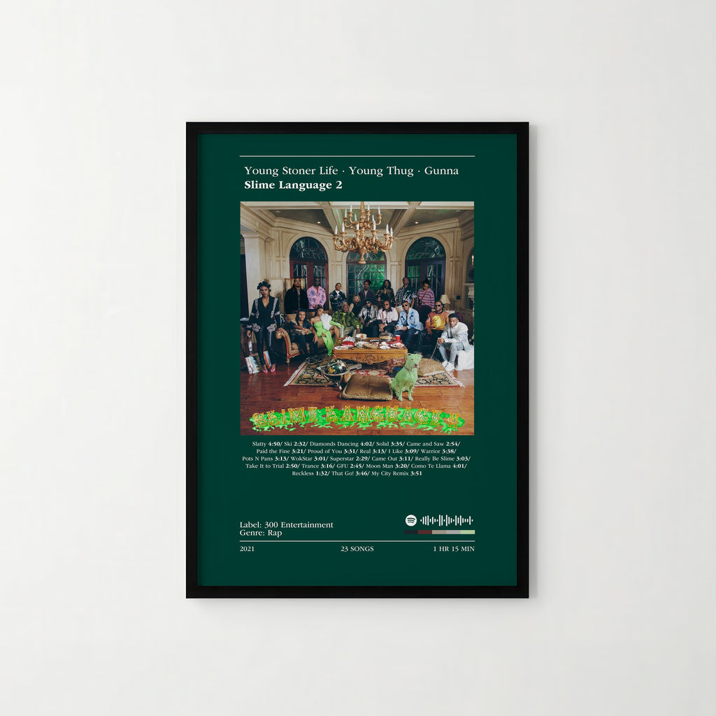 Poster Young Thug & Gunna & YSL - Slime Language 2